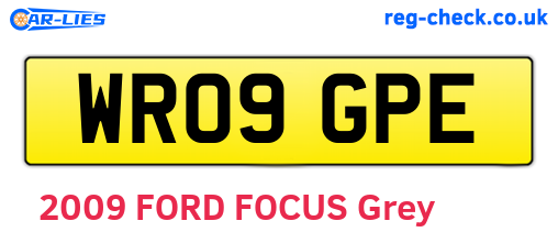 WR09GPE are the vehicle registration plates.