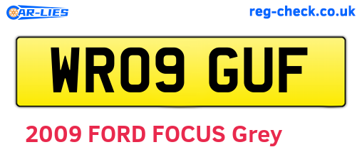 WR09GUF are the vehicle registration plates.
