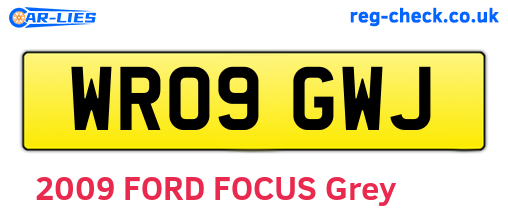 WR09GWJ are the vehicle registration plates.