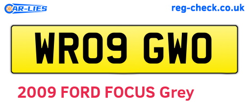 WR09GWO are the vehicle registration plates.