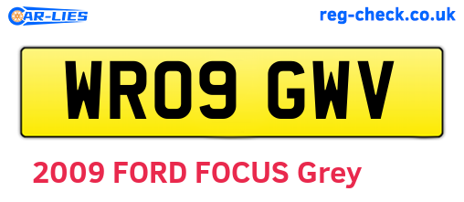 WR09GWV are the vehicle registration plates.