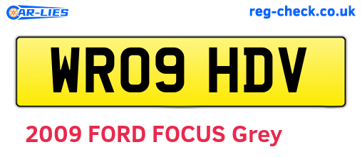 WR09HDV are the vehicle registration plates.