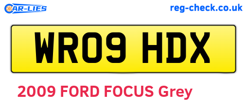 WR09HDX are the vehicle registration plates.