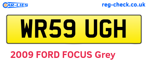 WR59UGH are the vehicle registration plates.