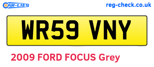 WR59VNY are the vehicle registration plates.