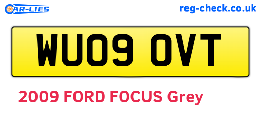 WU09OVT are the vehicle registration plates.