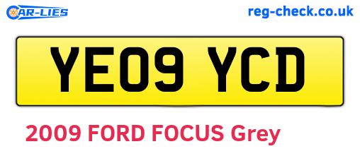 YE09YCD are the vehicle registration plates.