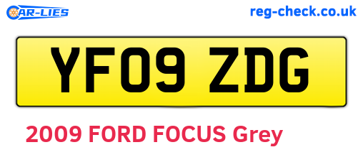 YF09ZDG are the vehicle registration plates.