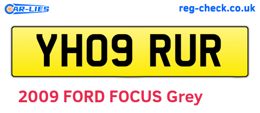 YH09RUR are the vehicle registration plates.