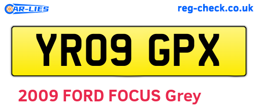 YR09GPX are the vehicle registration plates.