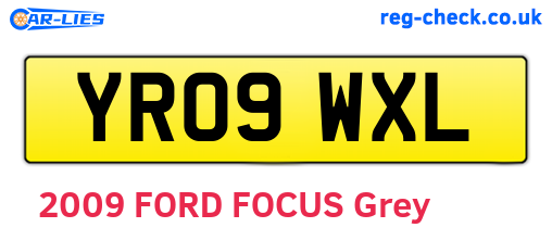 YR09WXL are the vehicle registration plates.