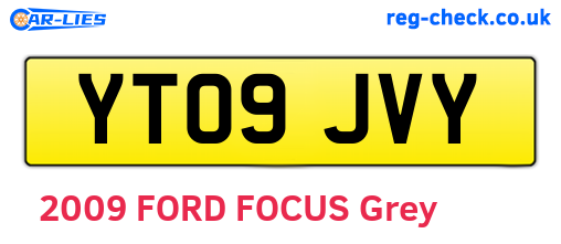 YT09JVY are the vehicle registration plates.
