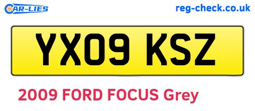 YX09KSZ are the vehicle registration plates.