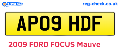 AP09HDF are the vehicle registration plates.