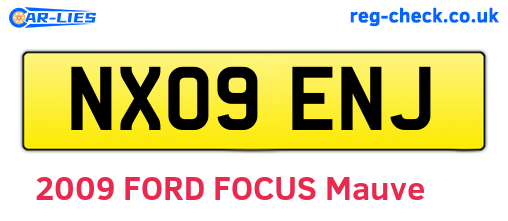 NX09ENJ are the vehicle registration plates.