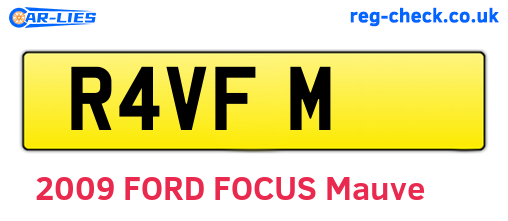 R4VFM are the vehicle registration plates.