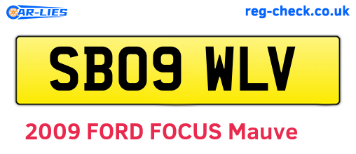 SB09WLV are the vehicle registration plates.