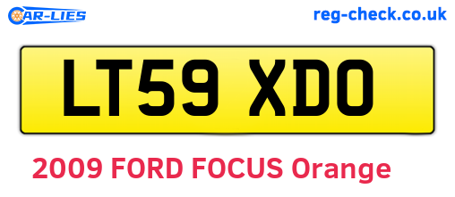 LT59XDO are the vehicle registration plates.