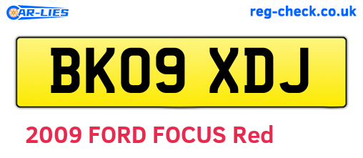 BK09XDJ are the vehicle registration plates.