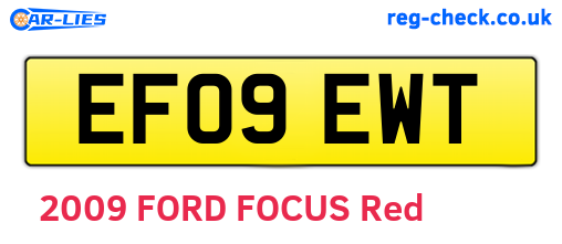 EF09EWT are the vehicle registration plates.