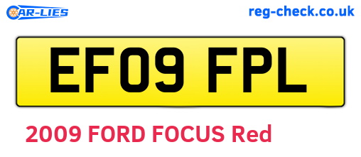 EF09FPL are the vehicle registration plates.