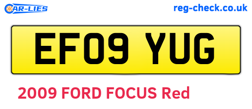 EF09YUG are the vehicle registration plates.