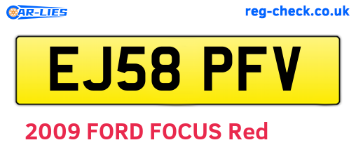 EJ58PFV are the vehicle registration plates.