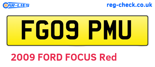 FG09PMU are the vehicle registration plates.