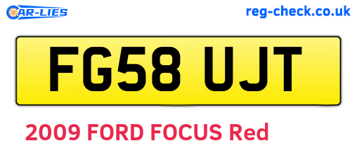 FG58UJT are the vehicle registration plates.