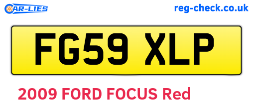 FG59XLP are the vehicle registration plates.