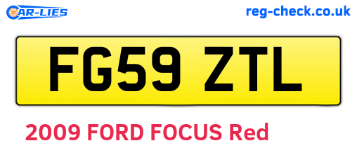 FG59ZTL are the vehicle registration plates.