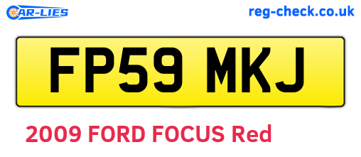 FP59MKJ are the vehicle registration plates.