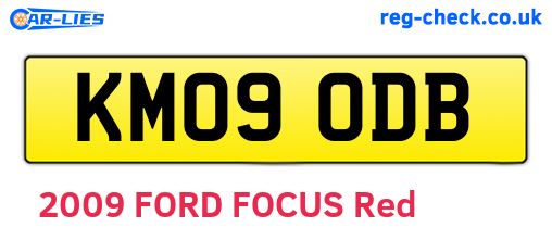 KM09ODB are the vehicle registration plates.