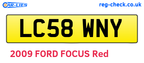 LC58WNY are the vehicle registration plates.