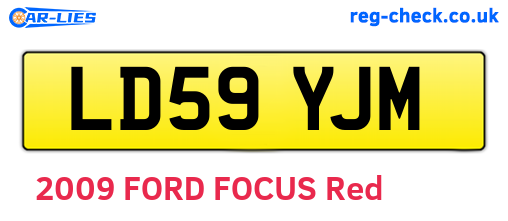 LD59YJM are the vehicle registration plates.