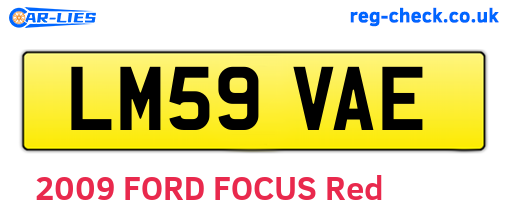 LM59VAE are the vehicle registration plates.