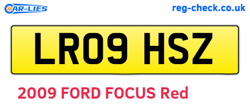 LR09HSZ are the vehicle registration plates.