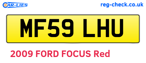 MF59LHU are the vehicle registration plates.