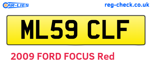 ML59CLF are the vehicle registration plates.