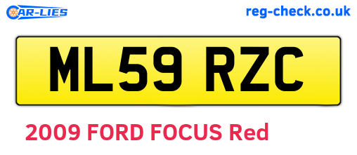 ML59RZC are the vehicle registration plates.
