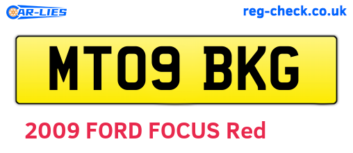 MT09BKG are the vehicle registration plates.