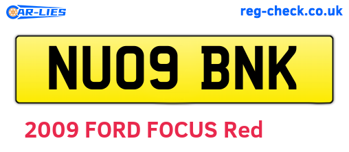 NU09BNK are the vehicle registration plates.