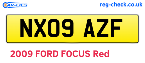 NX09AZF are the vehicle registration plates.