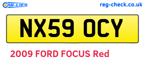 NX59OCY are the vehicle registration plates.