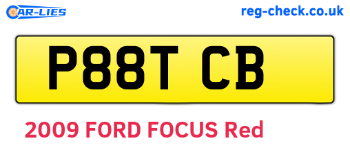 P88TCB are the vehicle registration plates.