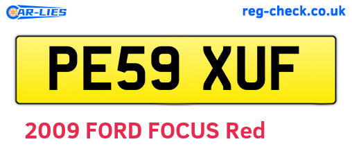 PE59XUF are the vehicle registration plates.