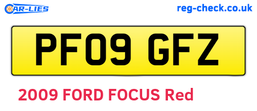 PF09GFZ are the vehicle registration plates.