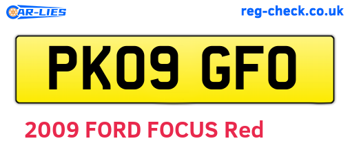 PK09GFO are the vehicle registration plates.