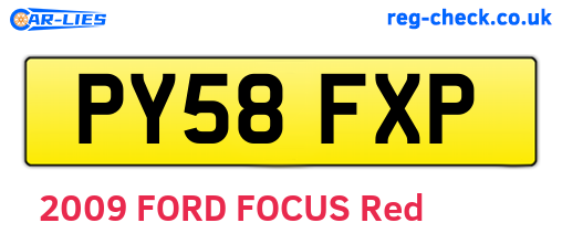 PY58FXP are the vehicle registration plates.