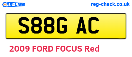 S88GAC are the vehicle registration plates.